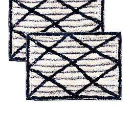 Kuber Industries Navy Blue Set Of 2 Dust Trapper Anti-Skid Door Mat image 2