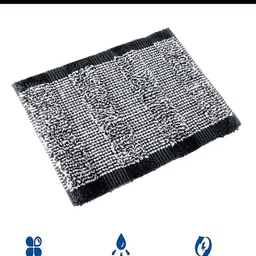 Kuber Industries Grey White Cut Loop Microfiber Doormat image 5