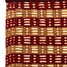 Kuber Industries Set Of 3 Maroon Striped Anti-Skid Cotton Doormats image 2