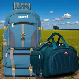 sky spirit Outdoor |Rucksack + Duffle with Wheels Combo Pack Of 2 Rucksack - 70 L-picture-41