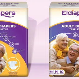 eldiapers Adult Tape Diaper - Medium (10 Pieces) - ( Pack of 2 ) Adult Diapers - M-picture-18