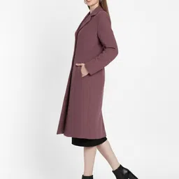 lime n lemon Tweed Solid Coat For Women image 3