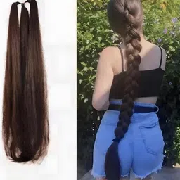 Nice Look Paranda Choti Colour 26 inch Instant Ready, (1 unit) Brown Color Hair Accessory Set-image-49