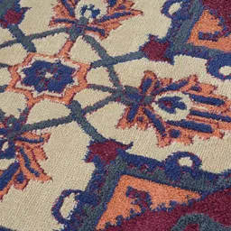 presto Red, Beige Polyester Carpet image 3