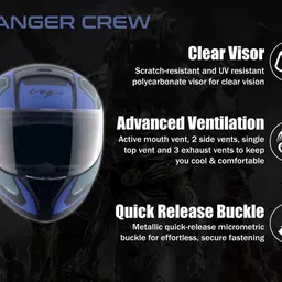 vega Ranger Crew Motorbike Helmet image 3