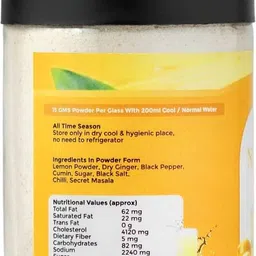 d'somani Nimbu Pani Powder 400g | Instant Masala Lemon Drink for Cooling & Refreshment Energy Drink image 3