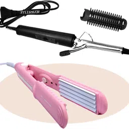 MARSELITE Set of Professional Hair Crimper and Curler for Girls (Curler+Crimper) Personal Care Appliance Combo-picture-16