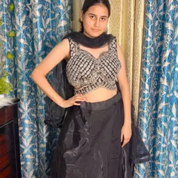 sachis attire Solid Stitched Lehenga & Crop Top-picture-45