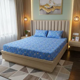 rangloom creations Cotton Double Flat 160 TC Floral Bedsheet-picture-15