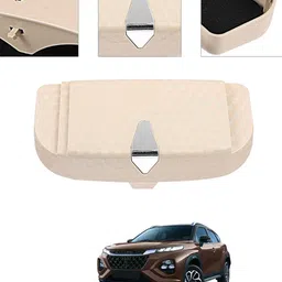 ayw Universal Multiuse Beige New Style Sunglass Holder For Car-113 White Car Sunglass Clip Holder image 1