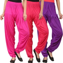 wellfitlook Solid Cotton Viscose Blend Women Harem Pants-picture-24