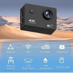 MotionCore ACTION-02981 WATERPROOF NEWLY 4K ULTRA HD WIFI SPORTS AND ACTION CAMERA WITH ACCESSIORIES Sports and Action Camera image 2