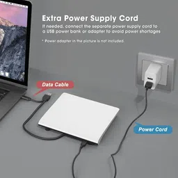 Sancy USB 3.0 & Type-C External DVD Drive – Portable CD/DVD +/-RW Optical Drive External DVD Writer image 3