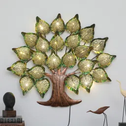 decorum Tree Led Multicolour Iron Wall Art image 1