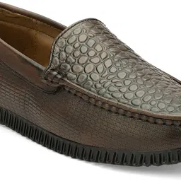 inklenzo Men’s Premium 100% genuine Leather Loafers Soft Cushioned Slip-On Formal Shoes Loafers For Men image 4