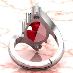 sidharth gems 6.25 Ratti 5.25 Carat Natural Ruby Stone Manik Ring Adjustable Panchdhatu Ring Brass Ruby Silver Plated Ring-picture-27