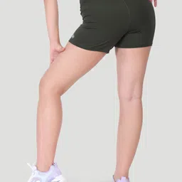 woomfox Solid Women Dark Green Tights image 2