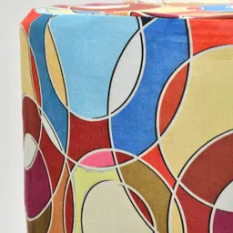 riance creations Retro Bubble Print Seating Stool In Multi Color image 5
