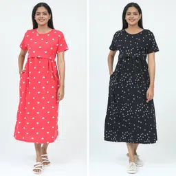 Pack of 2 Women Maternity/Nursing Nighty-image-6