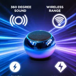 JAMMY ZONES Mini Boost Pocket Wireless Speaker | Super Bass, 360° Surround Sound J110 10 W Bluetooth Speaker image 2