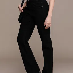 roadster Women Slim Mid Rise Black Jeans image 1