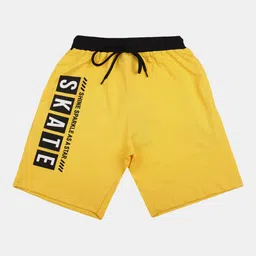 V-Mart Boys Typography Printed Mid-Rise Knee Length Cotton Shorts-picture-45