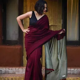 hiya saree and punjabi house Solid/Plain Handloom Pure Cotton, Cotton Silk Saree-picture-29