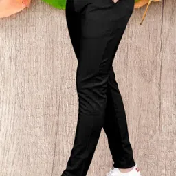 nk staylish Pack of 2 Men Solid Blue, Black Track Pants image 3