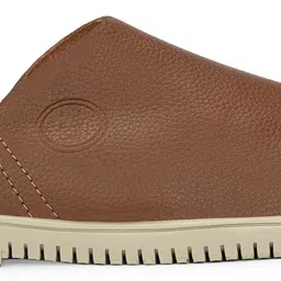 jk port Men's Tan/Brown Textured Synthetic Leather Casual Slip-Ons Casuals For Men image 3