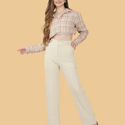 kronmenien Pack of 2 Women Regular Fit Multicolor Lycra Blend Trousers image 5