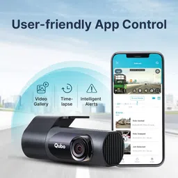 qubo Smart Dashcam Pro X|1296p|Super Capacitor|Emergency Record|Upto 1TB Card In-car Camera System image 5