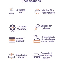 sleep ninja Plus 5 Inch Memory Foam Mattress In King Size (With 2 Free Pillows) image 5