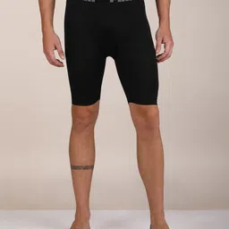 Solid Men Black Tights-image-19