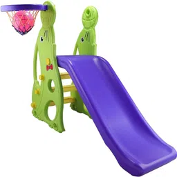Garden Slide in Dolphin Shape with One Basket Ball for Kids Age 1 To 7 Years-image-24