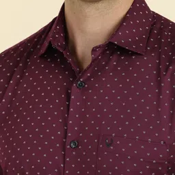 allen solly Men Slim Fit Polka Print Formal Shirt image 5