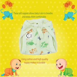 chirsh New Born Baby Nappy Reusable Cloth Diaper (0-6 Months) Pack of 10 image 3