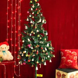 tied ribbons TIED RIBBONSGreen Artificial Christmas Tree 5ft with 101 Ornaments Decor-picture-34