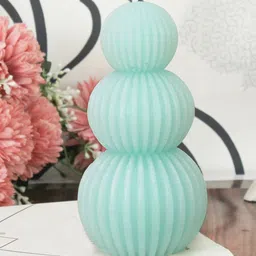 TIED RIBBONS Green Rat Tail Grass Scented 8-10 Hours Burn Time Pillar Candle image 2