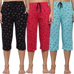 trendy world Women Multicolor Capri-picture-14