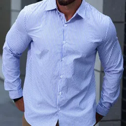 metronaut Men Regular Fit Striped Spread Collar Casual Shirt-picture-17