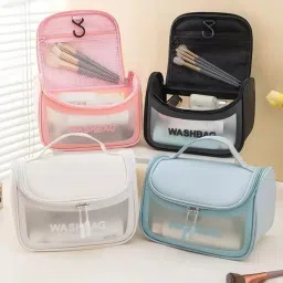 wens Multipurpose Transparent Travel Toiletry Organizer Makeup & Skincare Storage Bag image 4