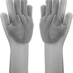 techobucks Reusable Dish Washing Gloves, Cleaning Gloves for Kitchen Dishwashing and Pet Grooming, Great for Washing Dish,Car,Bathroom Wet and Dry Glove Set-picture-21