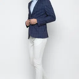 allen solly Men Checkered Single Breasted Casual Blazer image 5