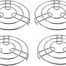 rehman Heat Resistant Hot Pan/Pot Stand Mat Trivet (Pack of 4) Stainless Steel Trivet-picture-19