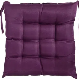 livspacey Microfibre Chair Pad Pack of 4 Solid Soft Square Seat Chair Pad for Home, Office & Car | 40x40 cm image 3