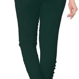sujata fashion Pack of 2 Women Slim Fit Green, Brown Lycra Blend Trousers image 3