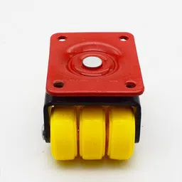 pacificmovers Heavy Sixer 2inch Poly carbonate Wheels and Top Plate Rotating 360 Degree Swivel Furniture Caster image 3