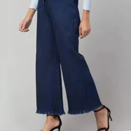 likeefahion Women Loose Fit Mid Rise Dark Blue Jeans-picture-21