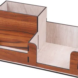 geniyo Cutlery Kitchen Rack | Spoon, Fork, Knife And Paper Napkin Organizer Stand For Cafe Dining Table Wood image 4