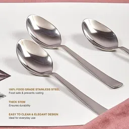 arscart Baby Spoons Set of 6 Spoon and Fork Set of 6, Mirror Polished Stainless Steel Baby Fork Set image 4